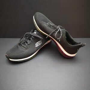 Skechers Air Cooled Skech-Air Ladies Size 8.5 Black Memory Foam Sneakers
